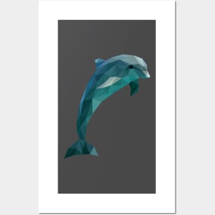 Low Poly Dolphin Posters and Art